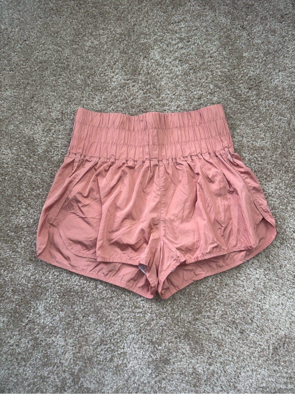 Free People Dusty Rose High-Rise Running Shorts